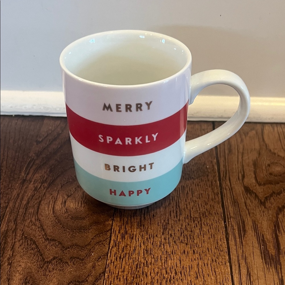 Pastel by Fringe Studio Merry Sparkly Bright Happy Mug - Red, White, Mint